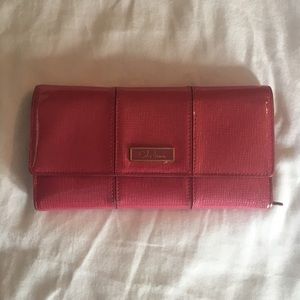 💕Cole Haan Hot Pink Textured Leather Wallet 💕